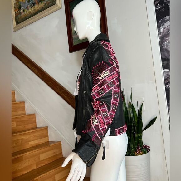Free People Zandra Rhodes
Stardust Biker Jacket Size Small - Picture 7 of 12
